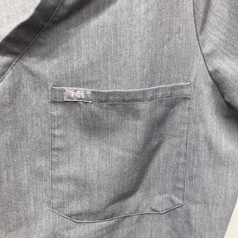 Figs Technical Collection Gray Nursing Scrub Top M - image 5